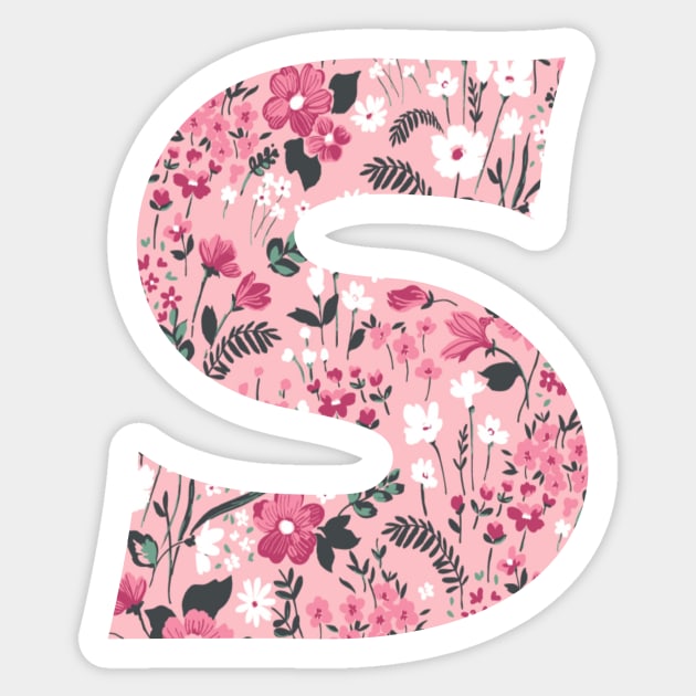 Floral Letter s Sticker by zeevana